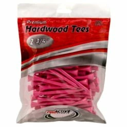ProActive Premium Sports Hardwood Golf Tees 2.75" -Golf Clubs Sales Shop 2.75 Pink 100