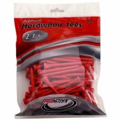 ProActive Premium Sports Hardwood Golf Tees 2.75" -Golf Clubs Sales Shop 2.75 Red 100