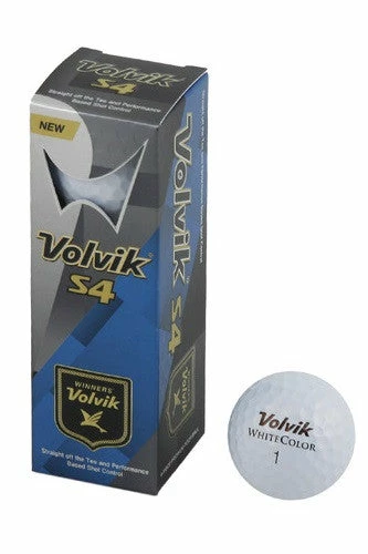 Volvik S4 Golf Balls - White (3 Ball Sleeve) 3 Volvik S4 Golf Balls - White (3 Ball Sleeve)