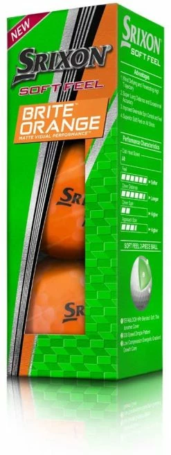Cleveland Golf Srixon Soft Feel Brite Matte Color Golf Balls -Golf Clubs Sales Shop 2019SoftFeelBritte Orange Sleeve