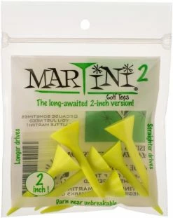 J&M Martini Tees - 2" - 6 Pack 10 J&M Martini Tees - 2" - 6 Pack -Golf Clubs Sales Shop 2inch Yellow