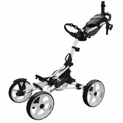 Proactive Clicgear Golf 4-Wheel Push Cart Model 8.0+ -Golf Clubs Sales Shop 8.0 White Unfolded