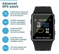 Shot Scope Golf G3 GPS Watch -Golf Clubs Sales Shop Black G3 Product 480x441 Desktop 3