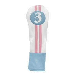 Hireko Sahara Retro Vintage #3 Fairway Wood Headcovers 15 Hireko Sahara Retro Vintage #3 Fairway Wood Headcovers -Golf Clubs Sales Shop Blue White Pink 3 Wood
