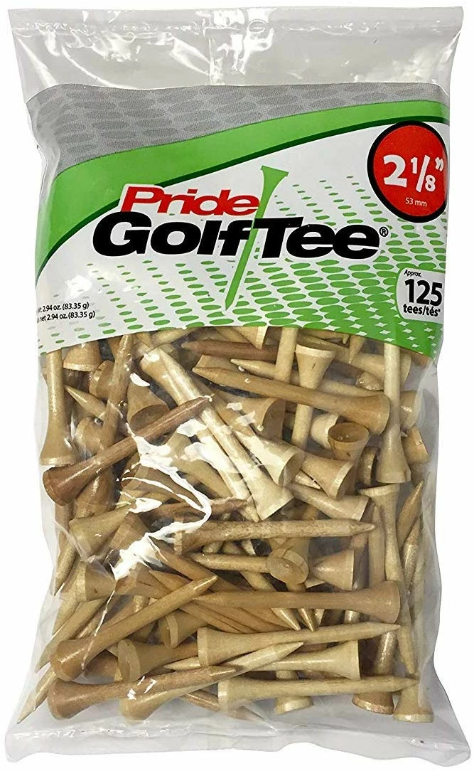 CaddiesShack Pride Sports Wood Golf Tees - 2.125" 3 CaddiesShack Pride Sports Wood Golf Tees - 2.125"