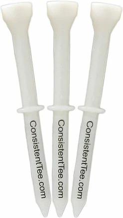 CaddiesShack Consistent Tee Golf Tees 10 Pack - 3.25" -Golf Clubs Sales Shop ConsistentTees White2