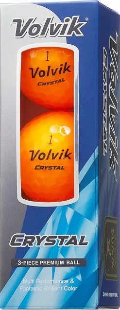 Volvik Crystal Focus Colored Golf Balls 15 Volvik Crystal Focus Colored Golf Balls -Golf Clubs Sales Shop CrystalFocus2022 OrangeSleeve