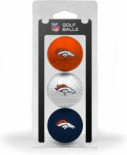 CaddiesShack NFL Golf Balls 3 Ball Gift Pack -Golf Clubs Sales Shop Denver Broncos 3 ball pack NFL