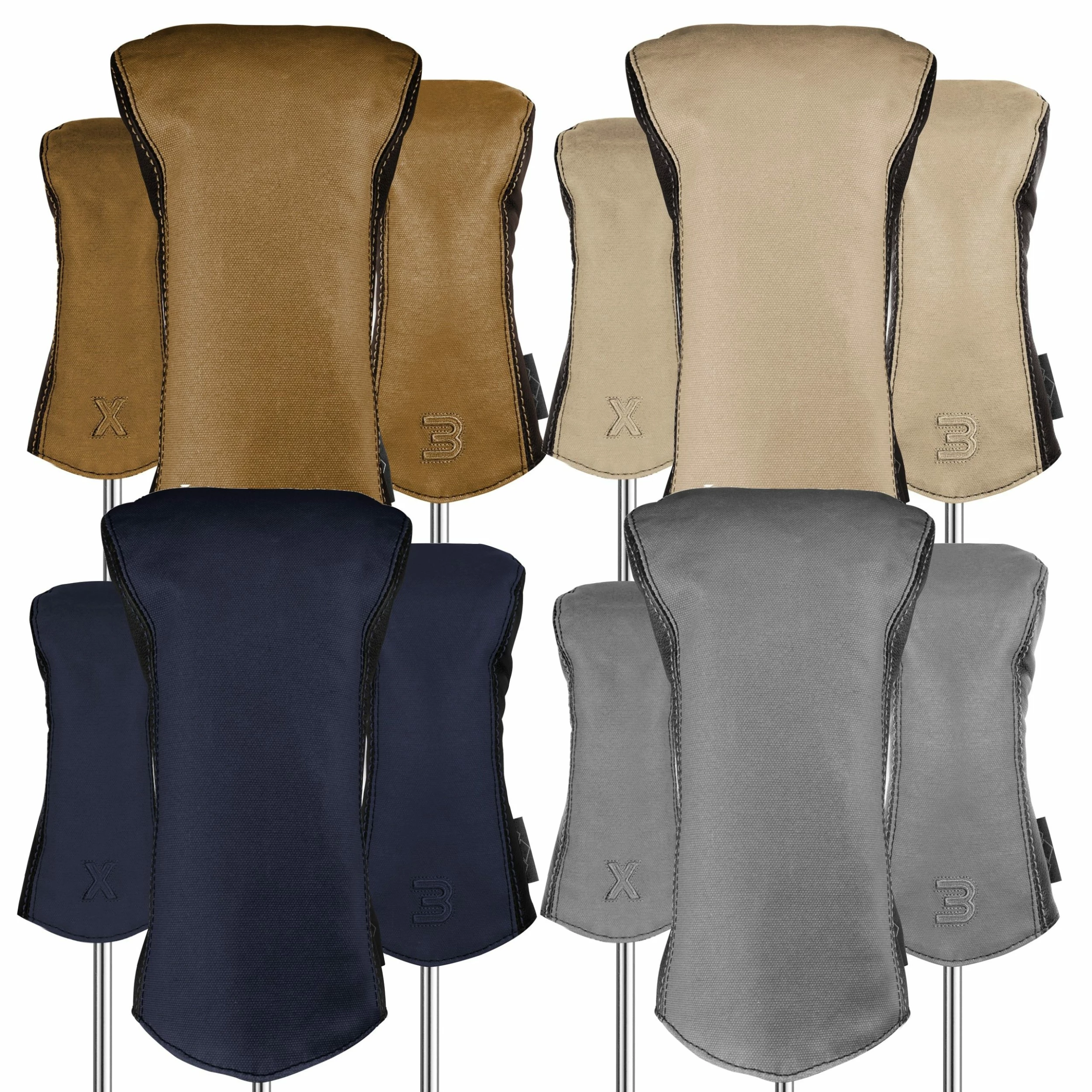 Sun Mountain Golf Canvas & Leather Head Covers 3 Sun Mountain Golf Canvas & Leather Head Covers
