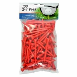Hireko Intech 2 3/4-Inch Golf Tees 100-Pack -Golf Clubs Sales Shop IntechGolfTees 100 Red