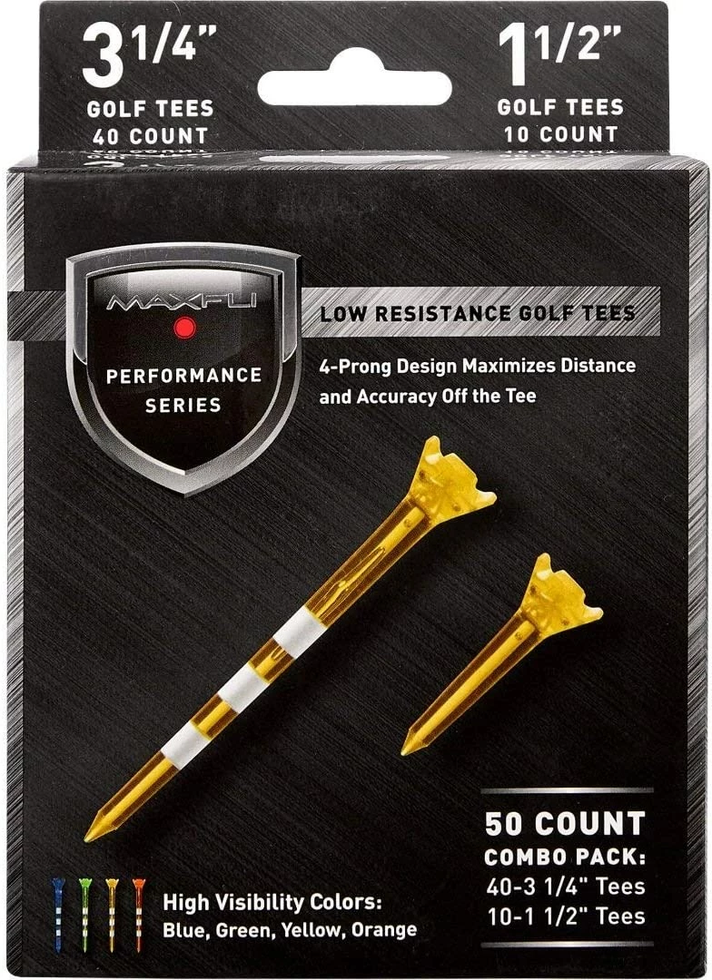 Golf Works Maxfli Performance Series Low Resistance Translucent Golf Tees - 50 Pack 4 Golf Works Maxfli Performance Series Low Resistance Translucent Golf Tees - 50 Pack - Image 2