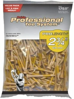 J And M Pride Professional Tee System ProLength Golf Tees 31 J And M Pride Professional Tee System ProLength Golf Tees -Golf Clubs Sales Shop PTS ProLength Natural Yellow 2.75 175