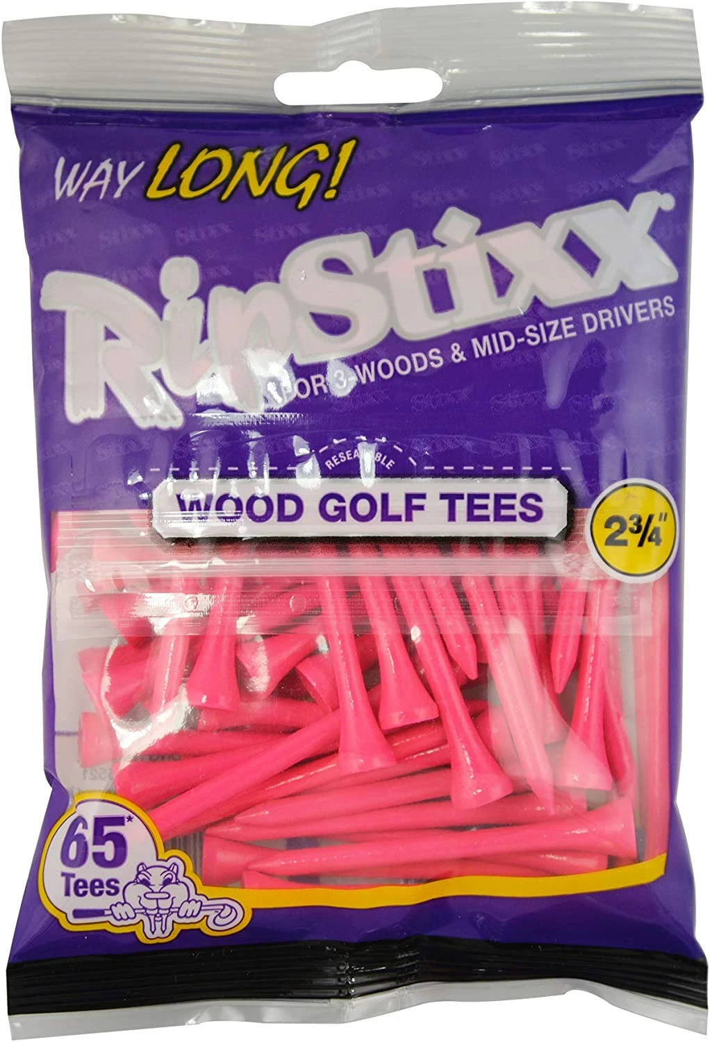CaddiesShack RIPStixx Golf Tees - 2.75" 4 CaddiesShack RIPStixx Golf Tees - 2.75" - Image 2