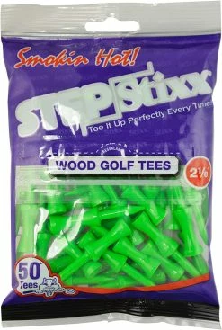 CaddiesShack STEPStixx Golf Tees - 2.125" -Golf Clubs Sales Shop STEPStixx 2.125 Green