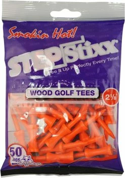CaddiesShack STEPStixx Golf Tees - 2.125" -Golf Clubs Sales Shop STEPStixx 2.125 Orange