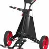 TGIB Spin It Golf Easy Drive 3-Wheel Push Cart -Golf Clubs Sales Shop SpinItEasyDriver BlackRed