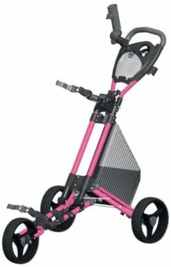 TGIB Spin It Golf GC Pro II Easy Fold 3-Wheel Push Cart -Golf Clubs Sales Shop SpinItGolfGCProII Pink