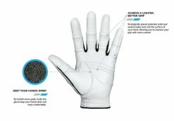 Bionic Golf Men's StableGrip 2.0 Glove - Gray -Golf Clubs Sales Shop StableGrip2.0White2