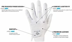 Bionic Golf Women's StableGrip Gloves With Natural Fit Technology -Golf Clubs Sales Shop Stable Grip with Natural Fit White