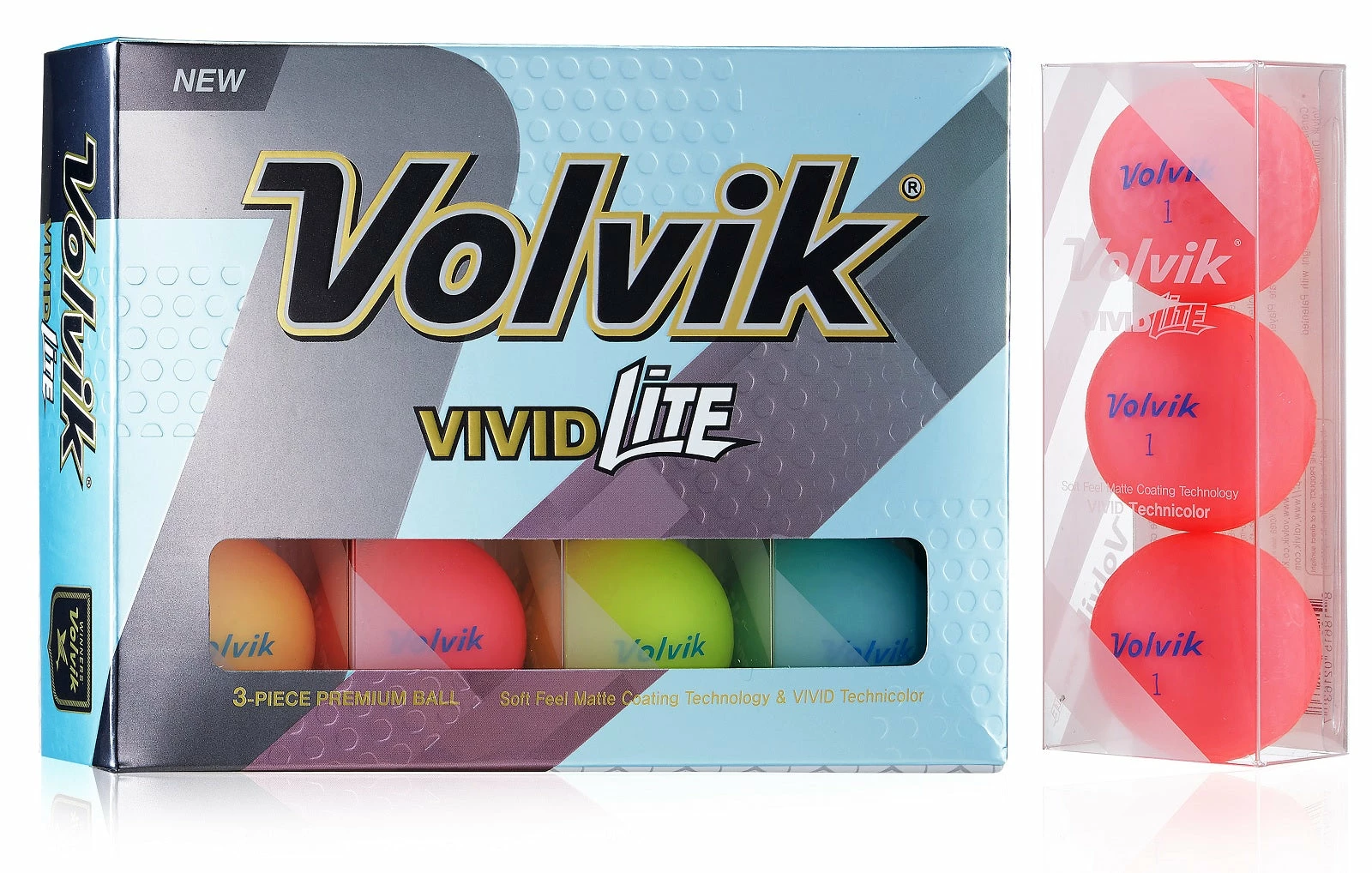 Volvik Vivid Lite Matte Finish Golf Balls - Sale! 4 Volvik Vivid Lite Matte Finish Golf Balls - Sale! - Image 2