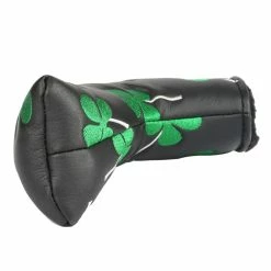 HNM Golf Volf Golf Black Synthetic Leather Shamrock Putter Cover -Golf Clubs Sales Shop VolfGolfHeadcovers BlackShamrockBladePutter4