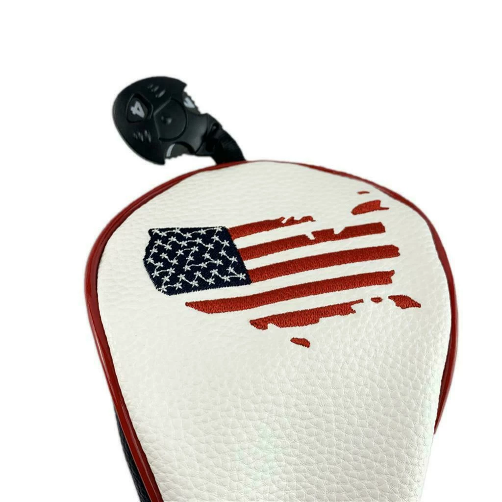 HNM Golf Volf Golf Red White Blue Leather USA Headcovers 9 HNM Golf Volf Golf Red White Blue Leather USA Headcovers - Image 7