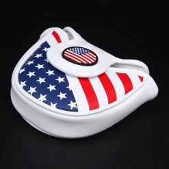 HNM Golf Volf Golf Red White Blue Synthetic Leather USA Mallet Putter Cover -Golf Clubs Sales Shop VolfGolfHeadcovers USAMalletPutter3