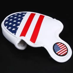 HNM Golf Volf Golf Red White Blue Synthetic Leather USA Mallet Putter Cover -Golf Clubs Sales Shop VolfGolfHeadcovers USAMalletPutter4