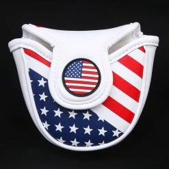HNM Golf Volf Golf Red White Blue Synthetic Leather USA Mallet Putter Cover -Golf Clubs Sales Shop VolfGolfHeadcovers USAMalletPutter6