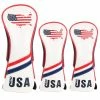 HNM Golf Volf Golf Red White Blue Leather USA Headcovers