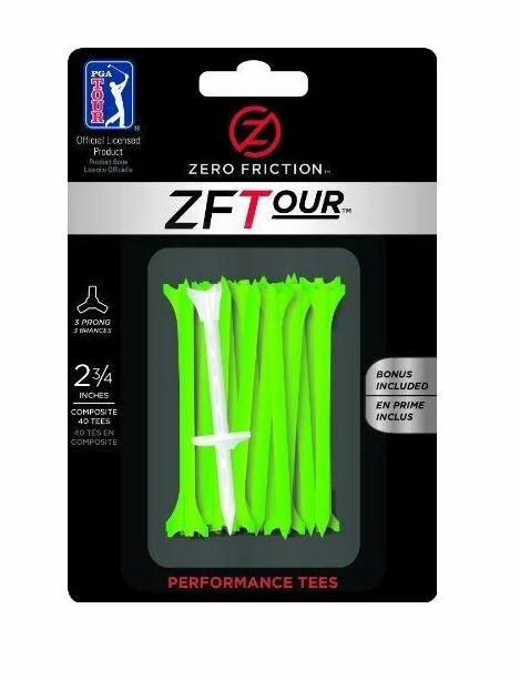 CaddiesShack Zero Friction Golf Tees - Green (2.75" X 40) 3 CaddiesShack Zero Friction Golf Tees - Green (2.75" X 40)