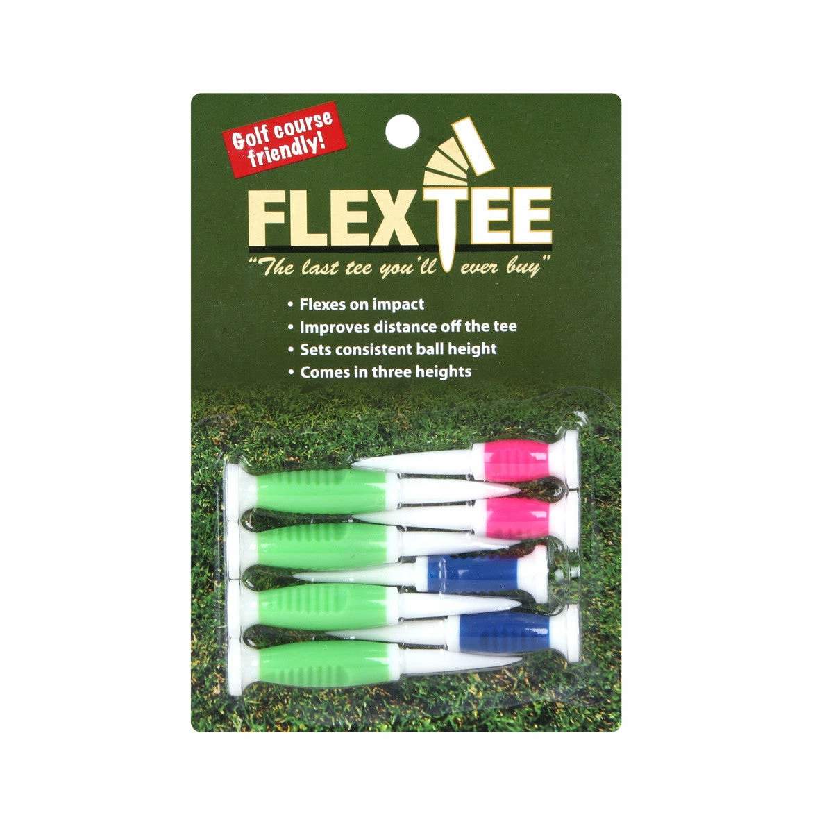 Hireko FlexTee Flexible Golf Tees - 8 Pack - Multi Heights - Image 2