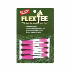 Hireko FlexTee Flexible Golf Tees - 8 Pack - Multi Heights -Golf Clubs Sales Shop flex tees pink ladies
